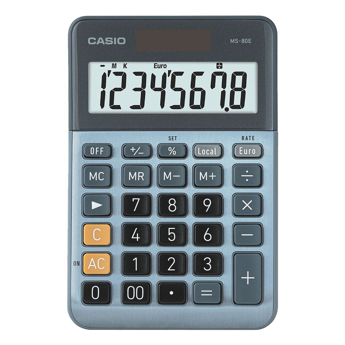 CASIO Taschenrechner MS-80E, 4 Tasten-Speicher, 8-stellig
