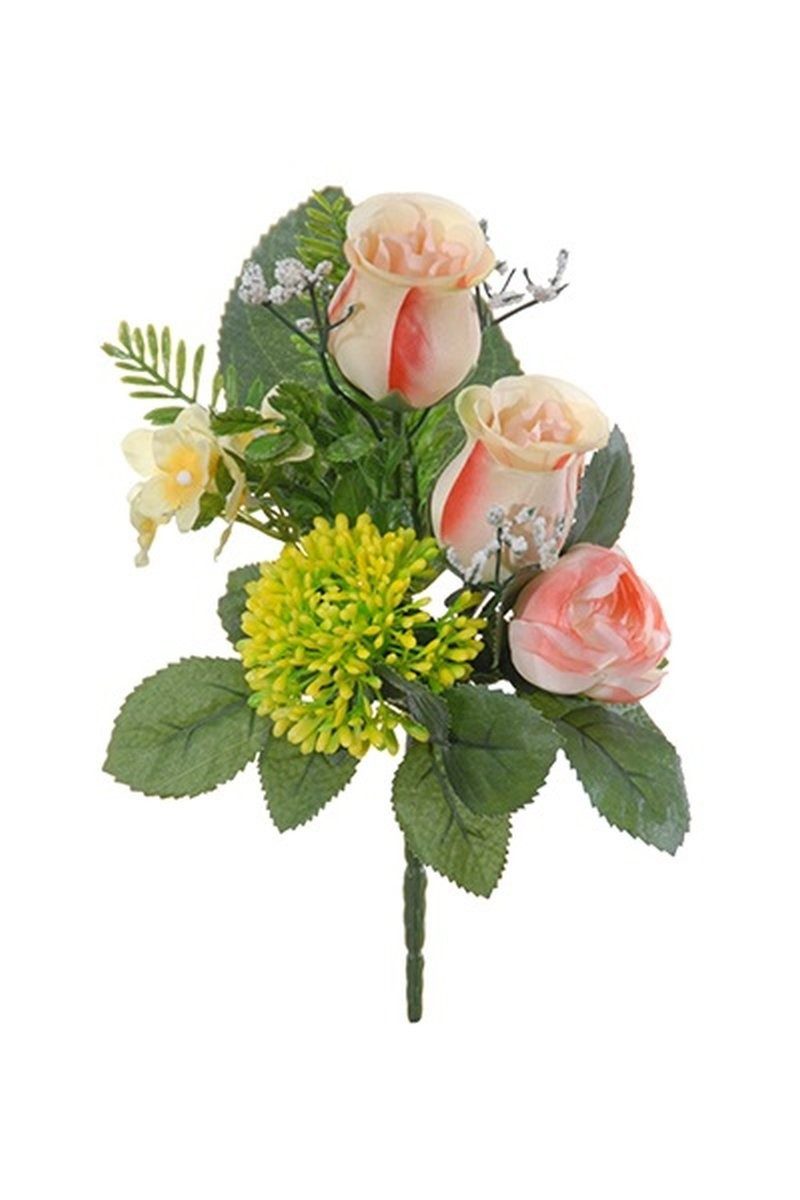 Gestecke Künstliches Gesteck Rose, Ranunkel, Allium HOKUNA, Steckstab, ros, artplants, Höhe 27.0 cm