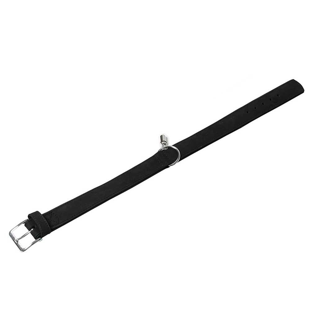 Hunde-Halsband Karlie Halsband Buffalo aus Kalbsleder - Schwarz Gesamtlänge /