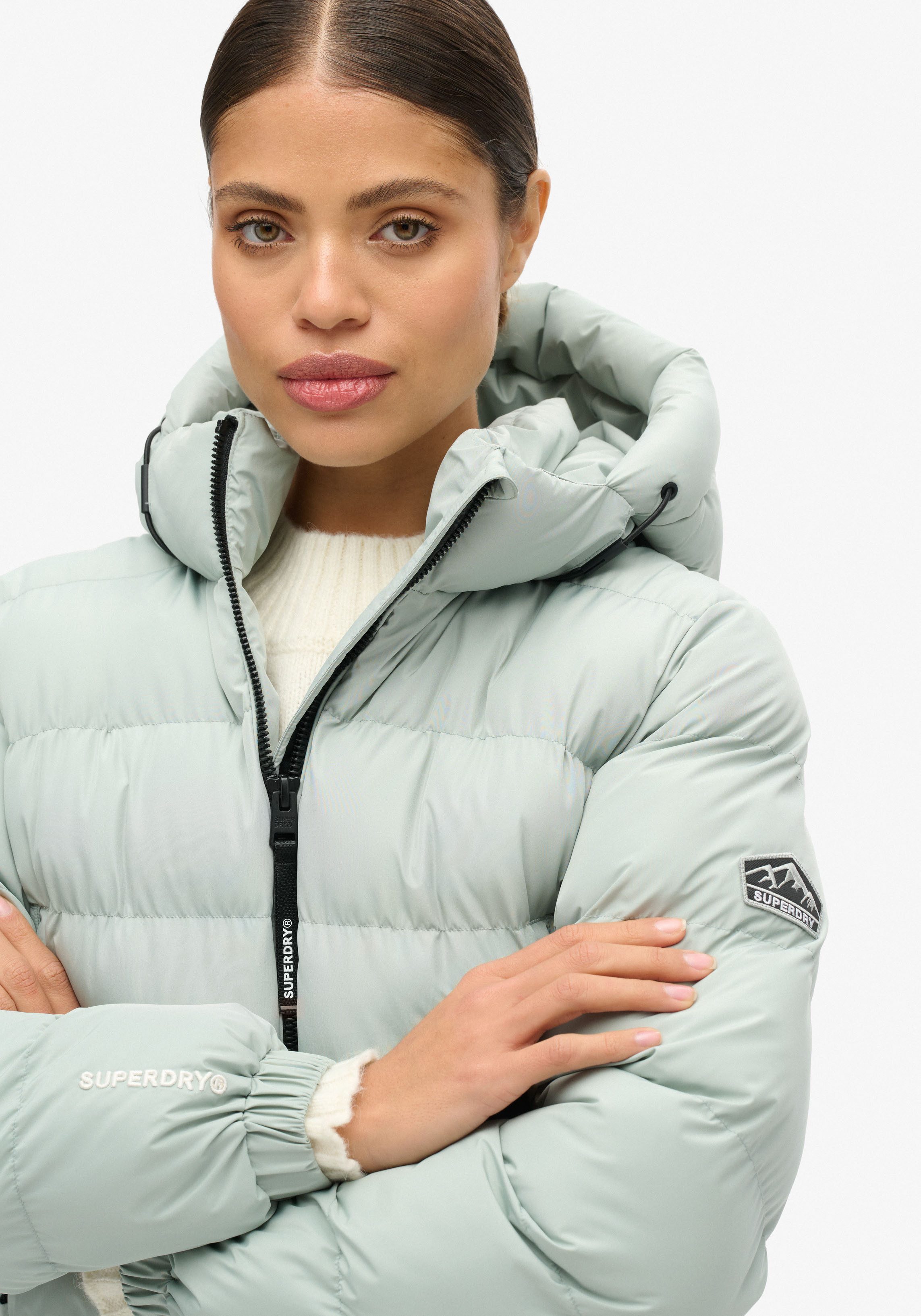 Superdry Steppjacke HOODED SPORTS PUFFER JACKET günstig online kaufen