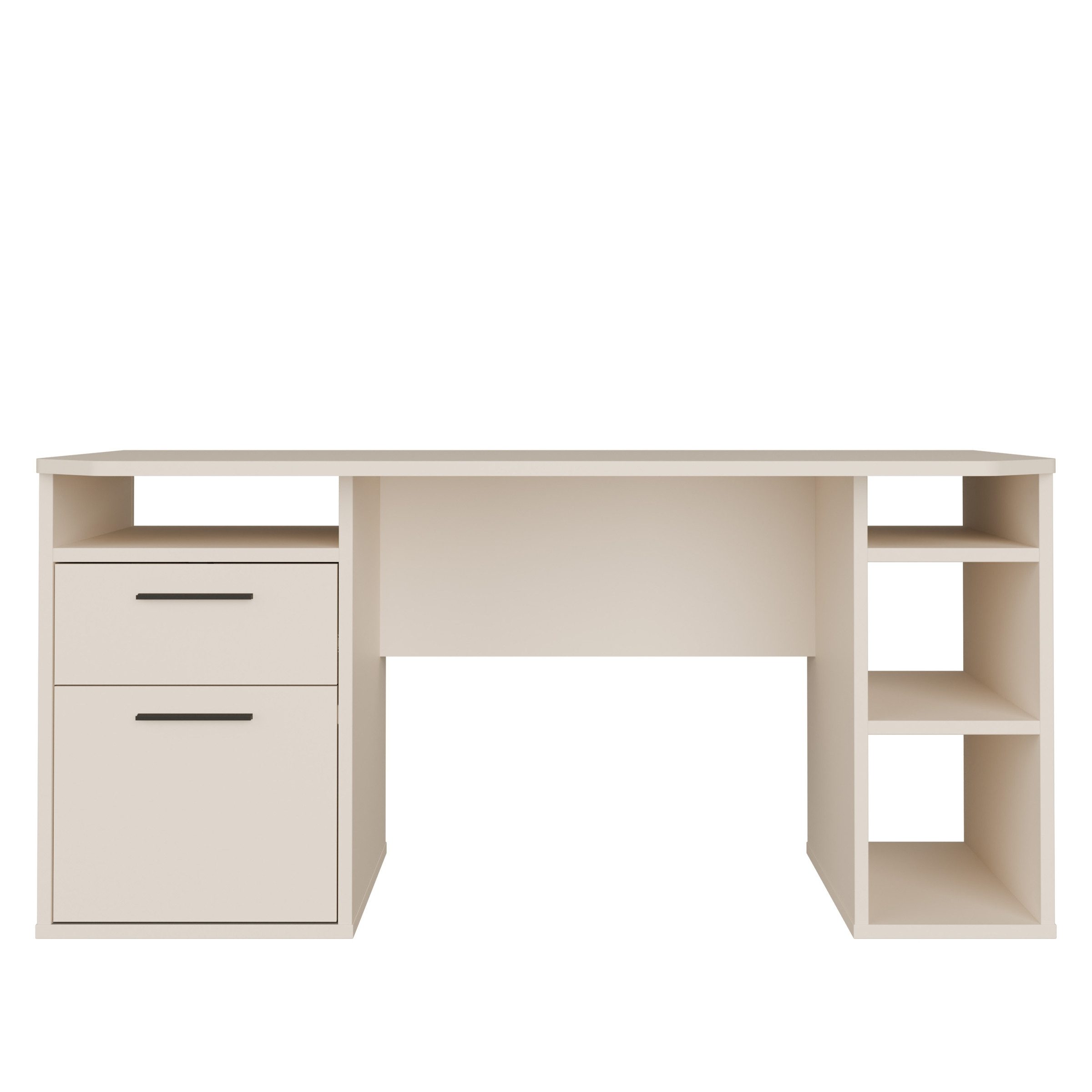 PREISBRECHER Schreibtisch TEZAUR, in sandfarbig - 160x75,7x72cm (BxHxT)