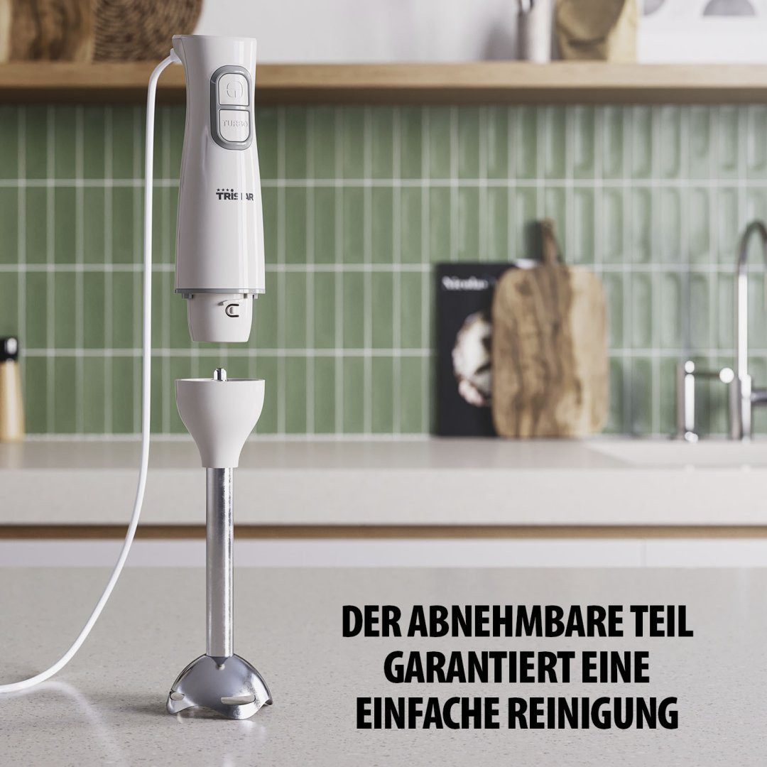 Tristar Handmixer Tristar MX-4881 Stabmixer-Set - 350 Watt - Inklusive Zubehör, 350 W, Abnehmbarer Edelstahl-Stab – 350 W – Bild 5 von 5
