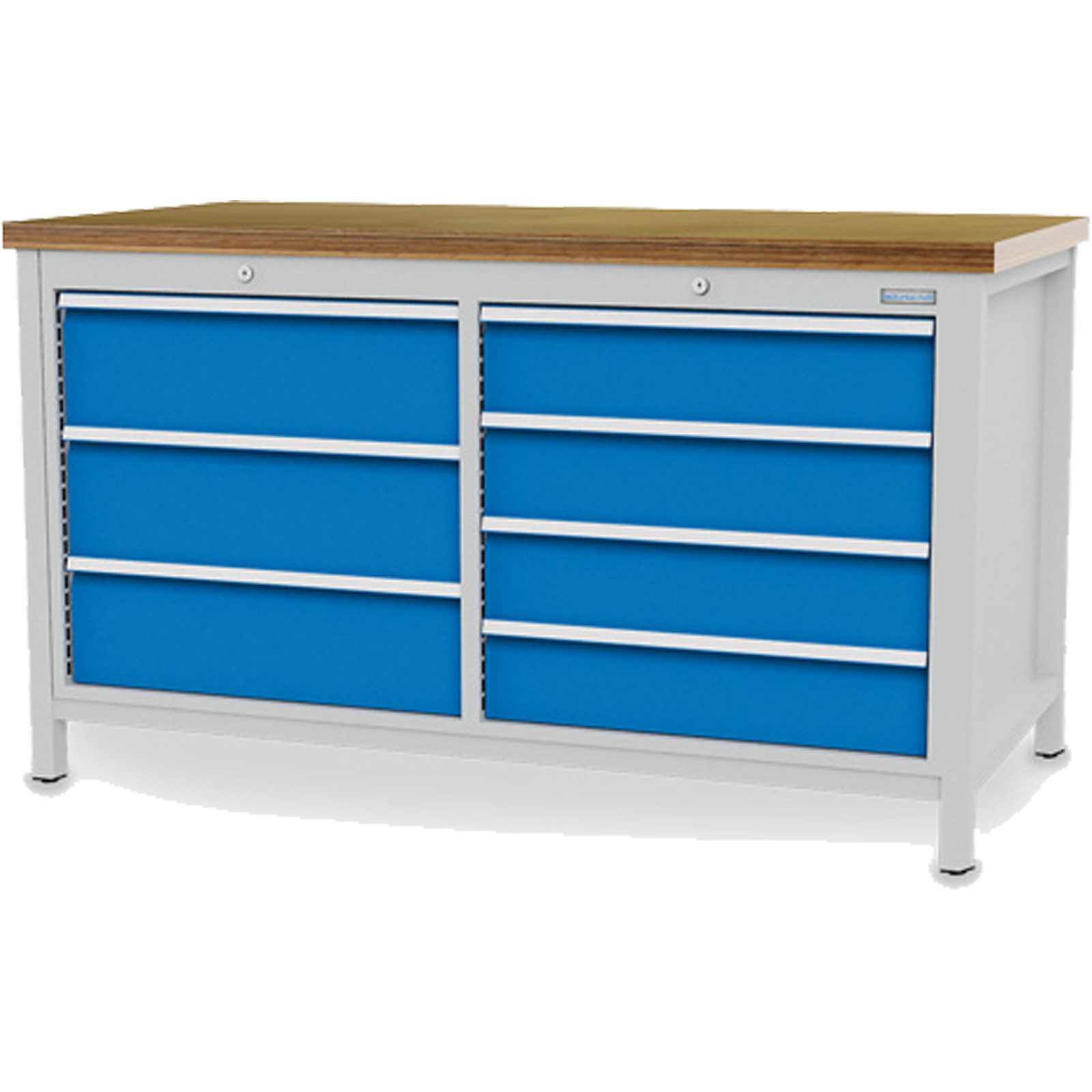 BEDRUNKA+HIRTH Werkbank Bedrunka+Hirth Kastenwerkbank Breite 1.500 mm R 24-24 7x Schublad...