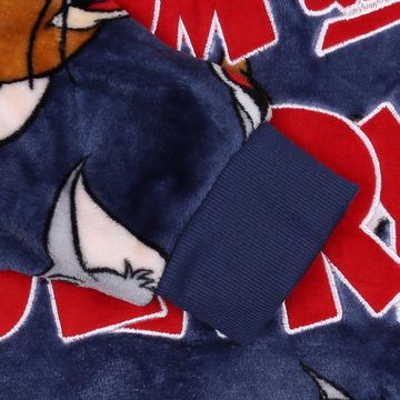 Sarcia.eu Morgenmantel Tom und Jerry Damen-Sweatshirt/Bademantel mit Kapuze, dunkelblau M-L