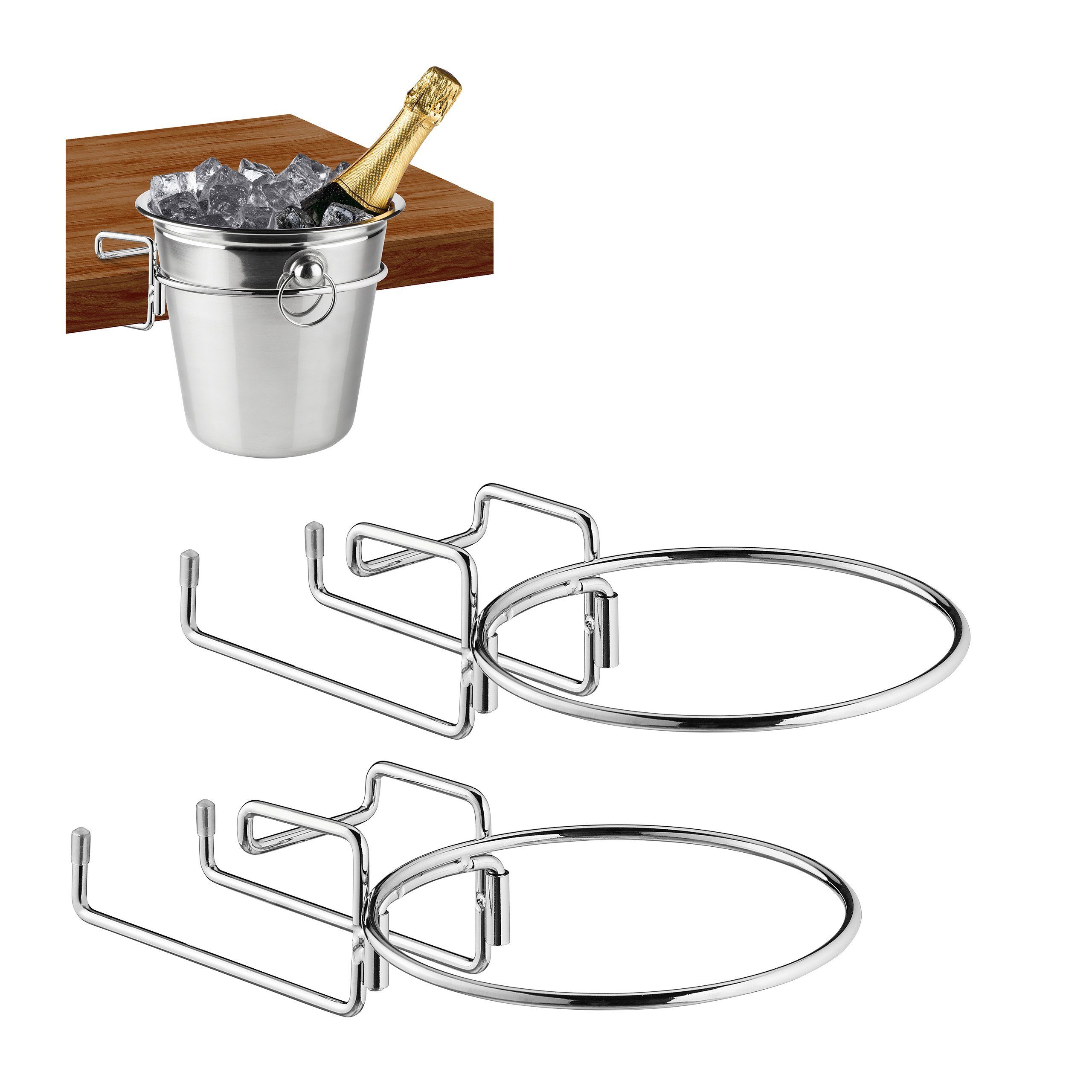 Sektkühler 2 x Sektkühlerhalter für den Tisch