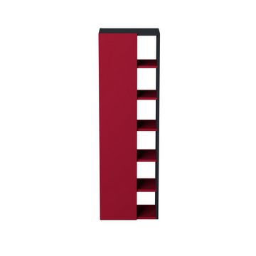 GARLIVO Badezimmer-Set Badezimmerschrank GLC1, hängend, stehend, Rot, Hochschrank, Breite 50cm