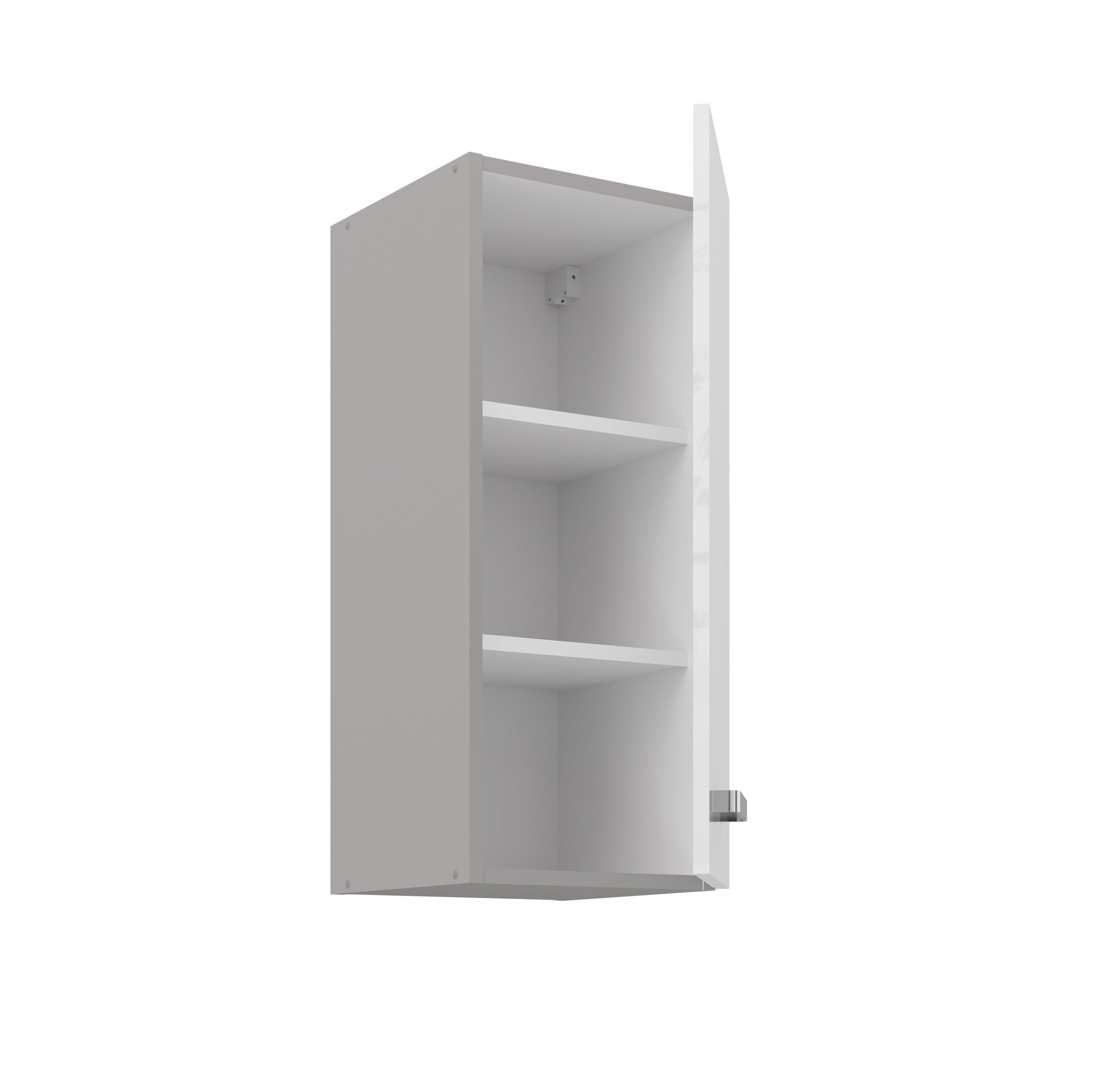 Küchen-Preisbombe Hängeschrank 30 cm Küche Bianca Weiß Hochglanz + Grau Küc günstig online kaufen