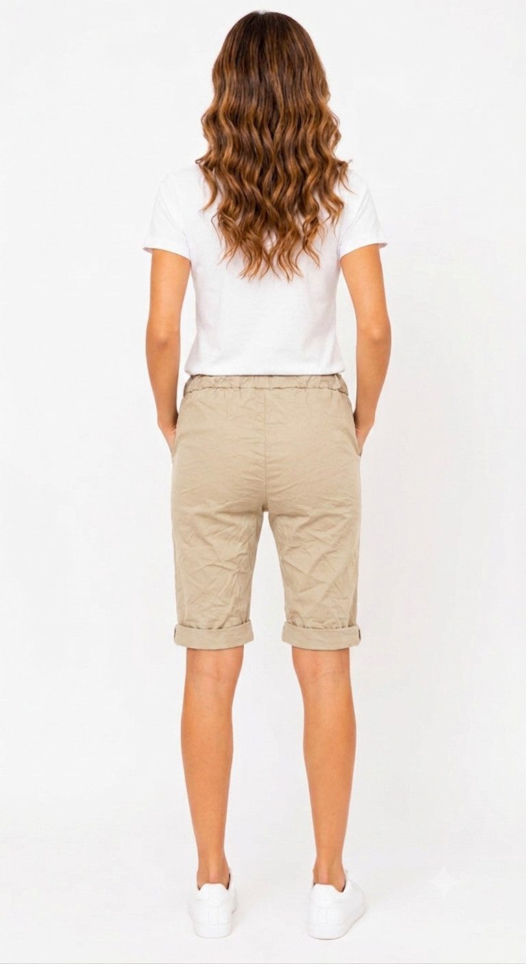 Sa-Lucca Bermudas flexible Damen-Bermuda im Baggy-Capri-Style