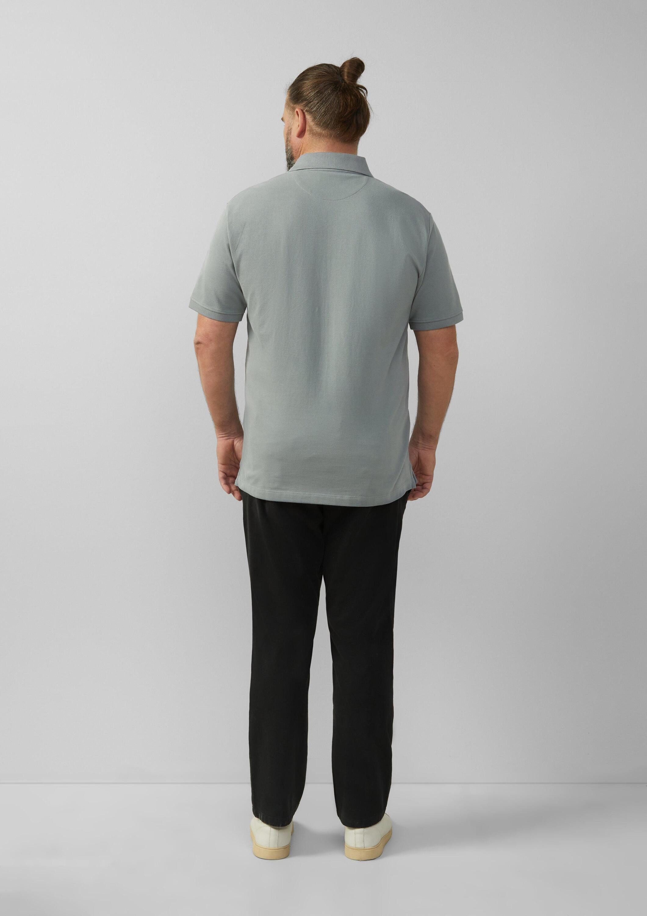 s.Oliver Kurzarmshirt Polo-Shirt Poloshirt aus Baumwollpiqué