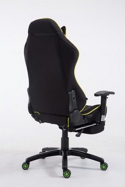 TPFLiving Gaming-Stuhl Shiva mit bequemer Rückenlehne - höhenverstellbar und 360° drehbar (Schreibtischstuhl, Drehstuhl, Chefsessel, Bürostuhl XXL), Gestell: Kunststoff schwarz - Sitzfläche: Stoff schwarz/grün