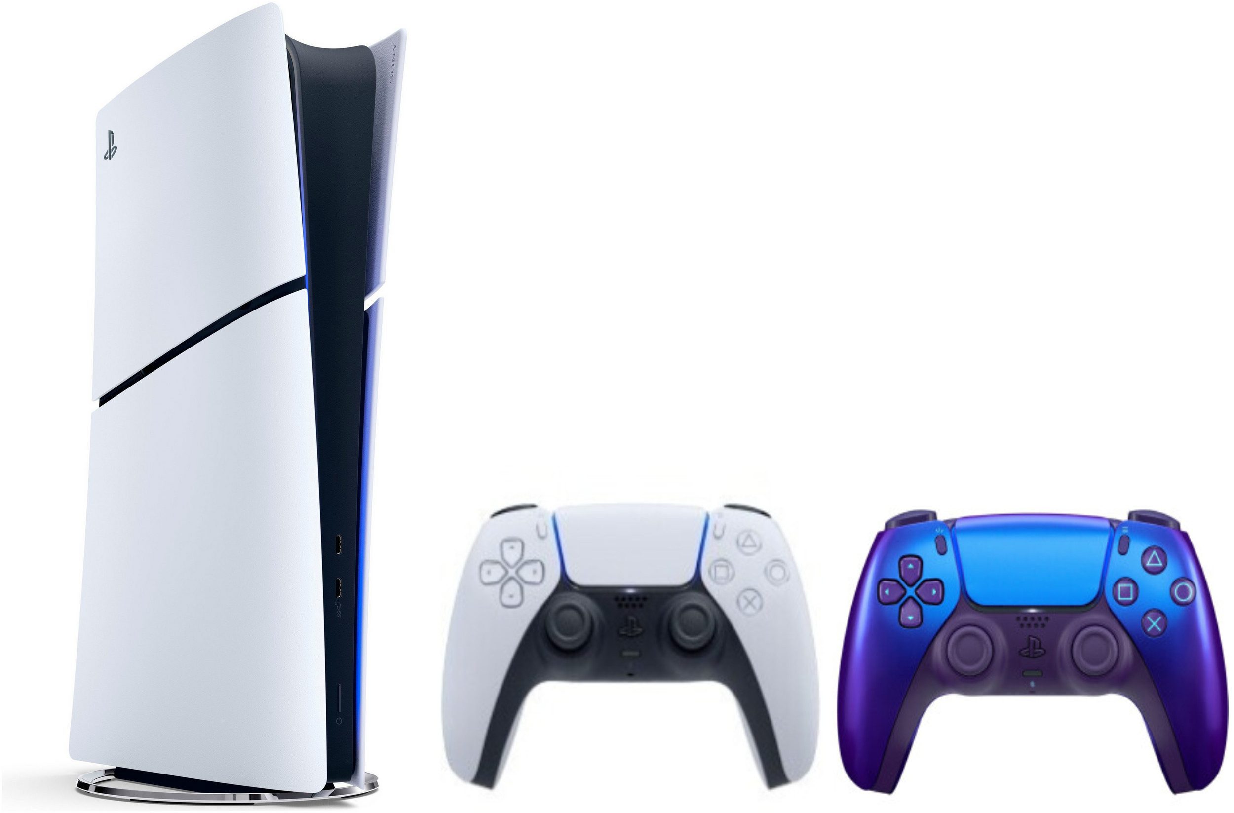 Playstation PlayStation 5 Slim Digital Edition Konsole + Controller Chroma Indigo (Set, 2 St., inkl. 2. DualSense Controller)