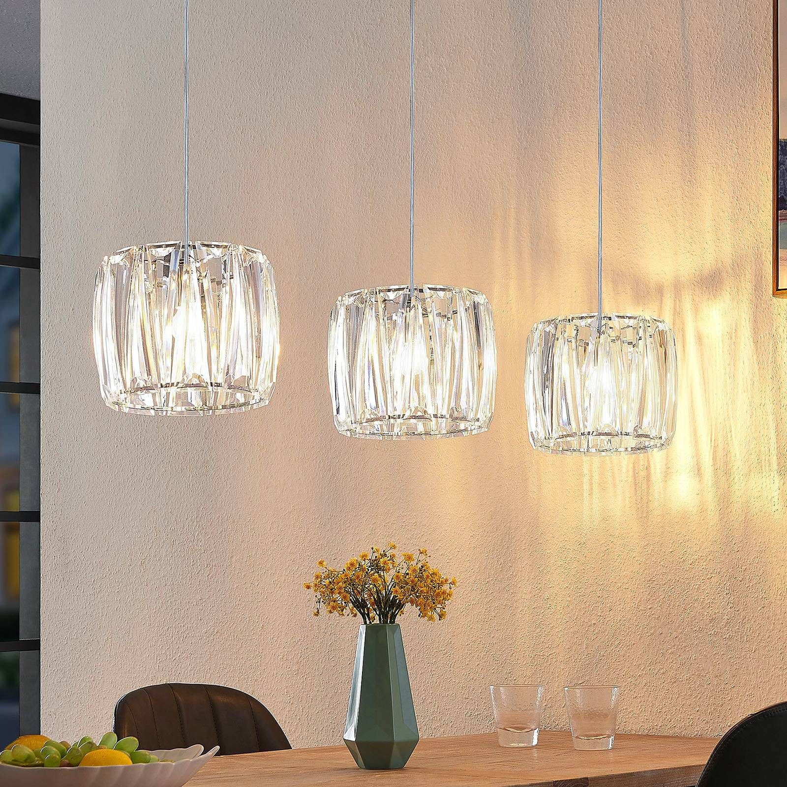 Lindby Hängeleuchte Sofia, Kunststoff Transparent IP20, 3 x 40 W