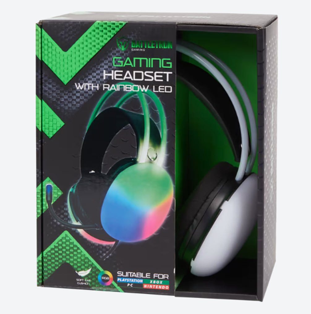 Gaming Headset Gaming Kopfhörer Regenbogen-LEDs Gaming-Headset