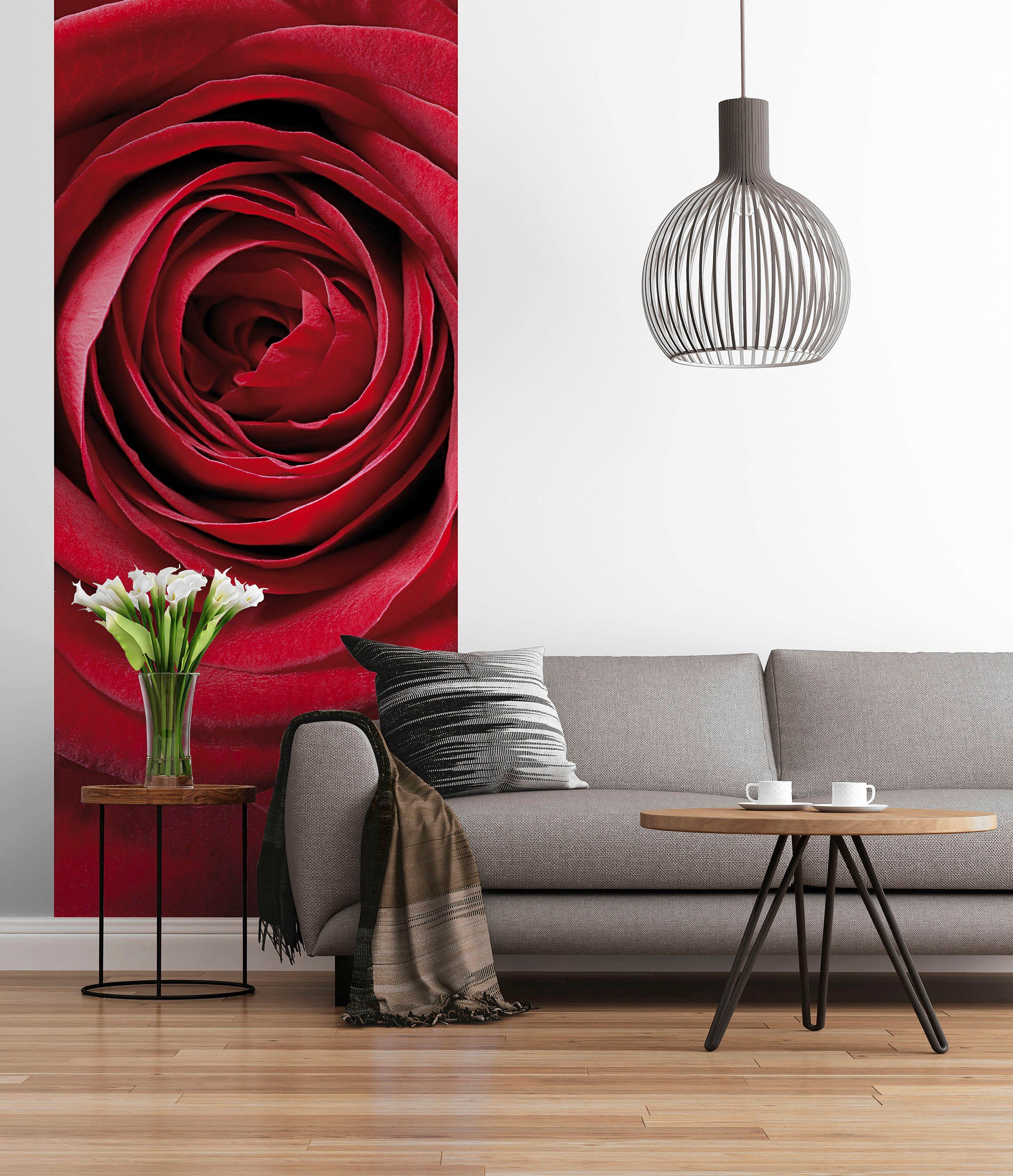 Komar Fototapete Fototapete - Red Rose - Größe 97 x 220 cm, glatt, bedruckt, (Packung, 1 St)