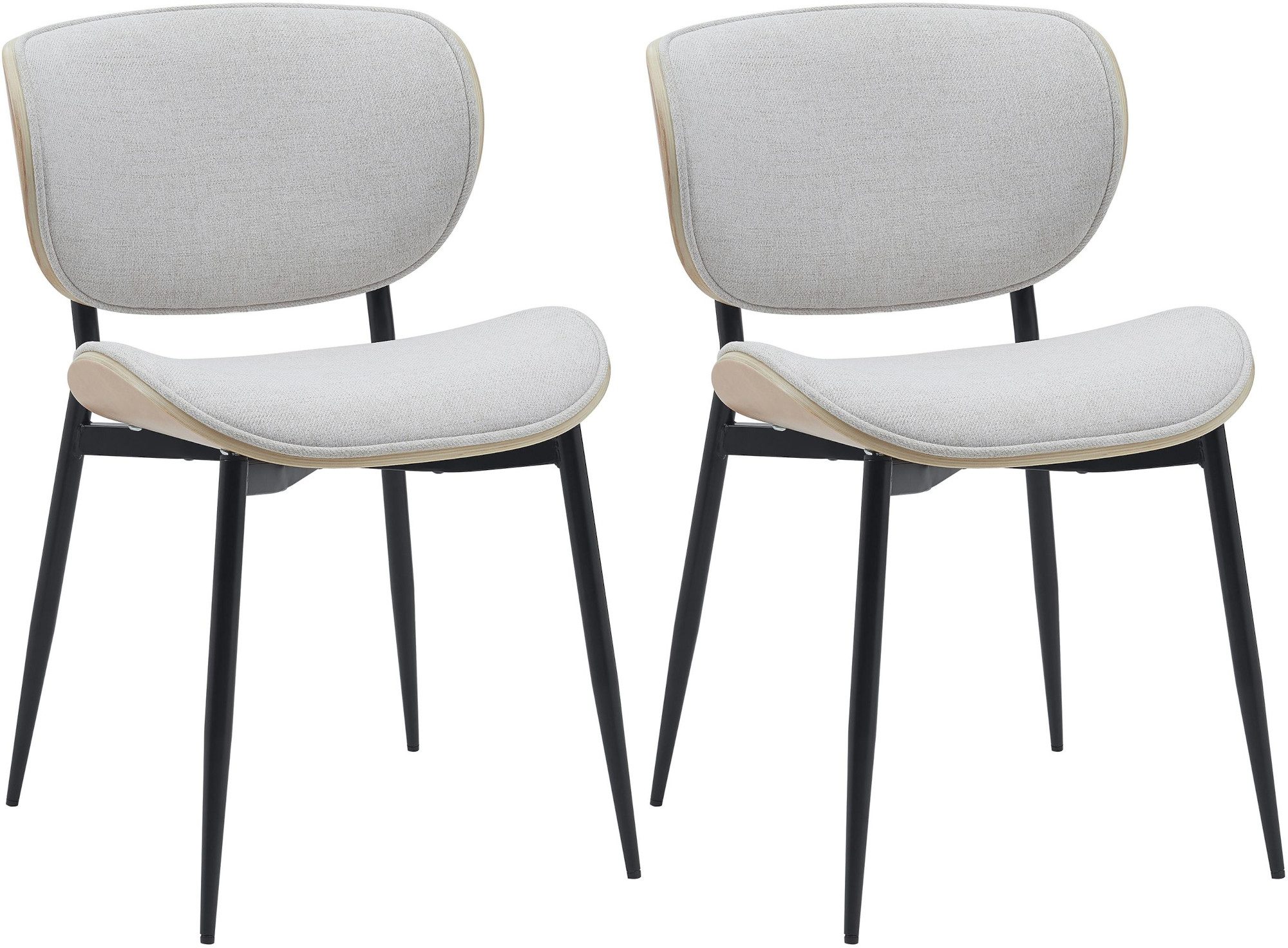 CLP Besucherstuhl Enid (2er Set, 2 St), Stoff- oder Kunstlederbezug, gepolstert