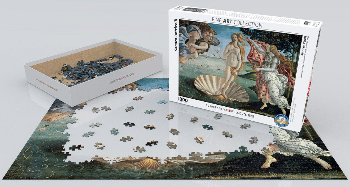 Puzzle 1000 Teile Puzzle - Puzzle - Sandro Botticelli - Geburt der Venus, Puzzleteile