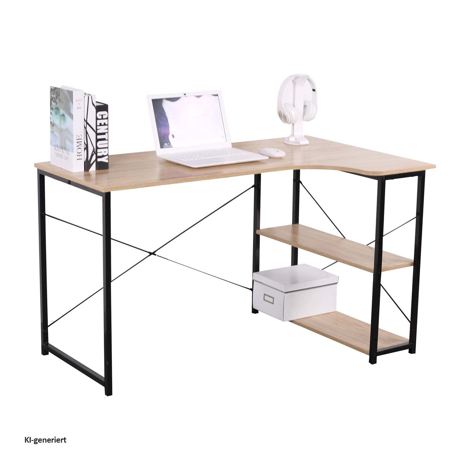 HTI-Line Eckschreibtisch Eckschreibtisch Mona (Stück, 1-St., 1 x Schreibtisch Mona, ohne Dekoration), Computertisch