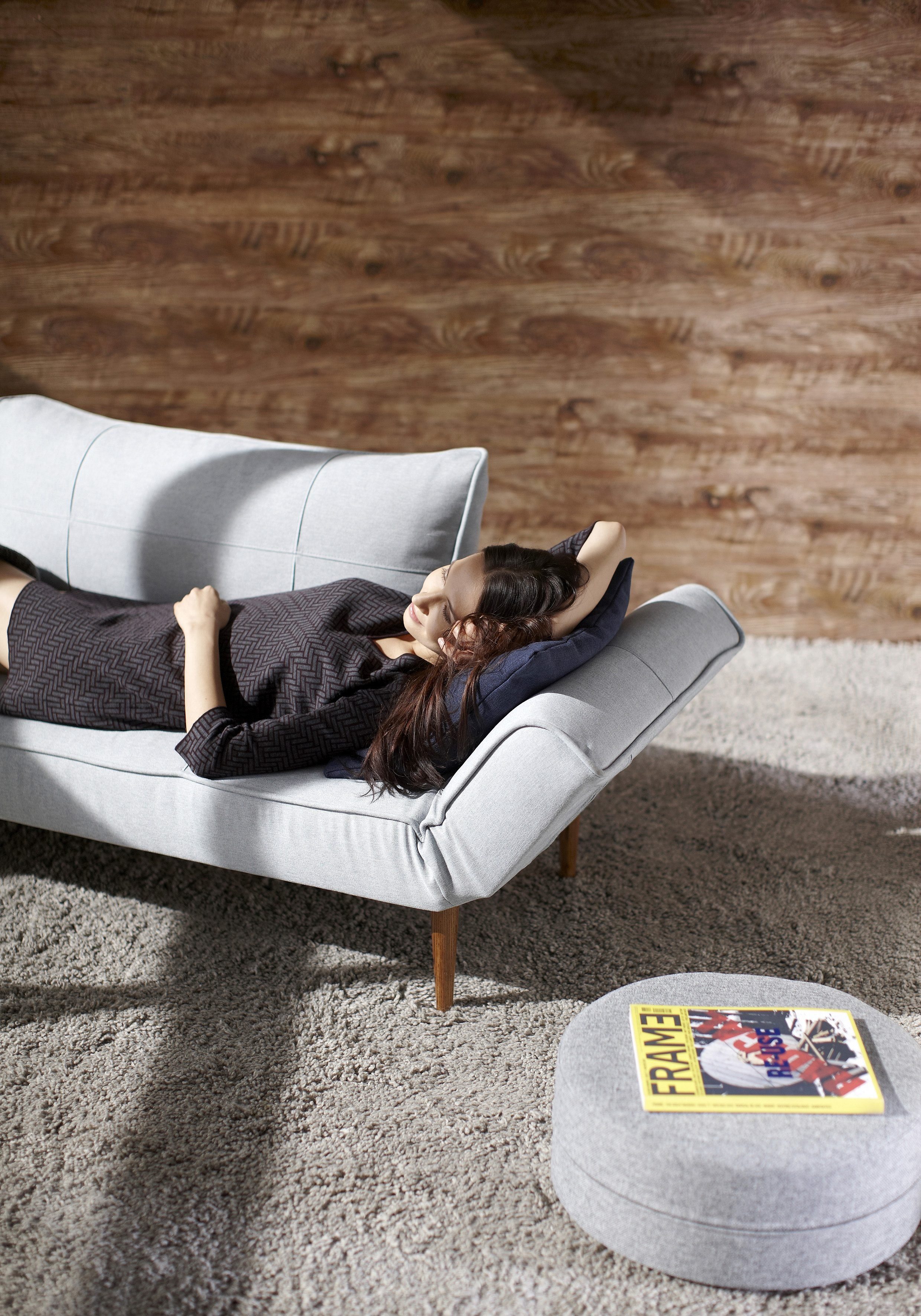 ™ Schlafsofa im Rückenkissen inklusive granite Zeal, Scandinavian INNOVATION | Beine, Styletto Design, LIVING granite