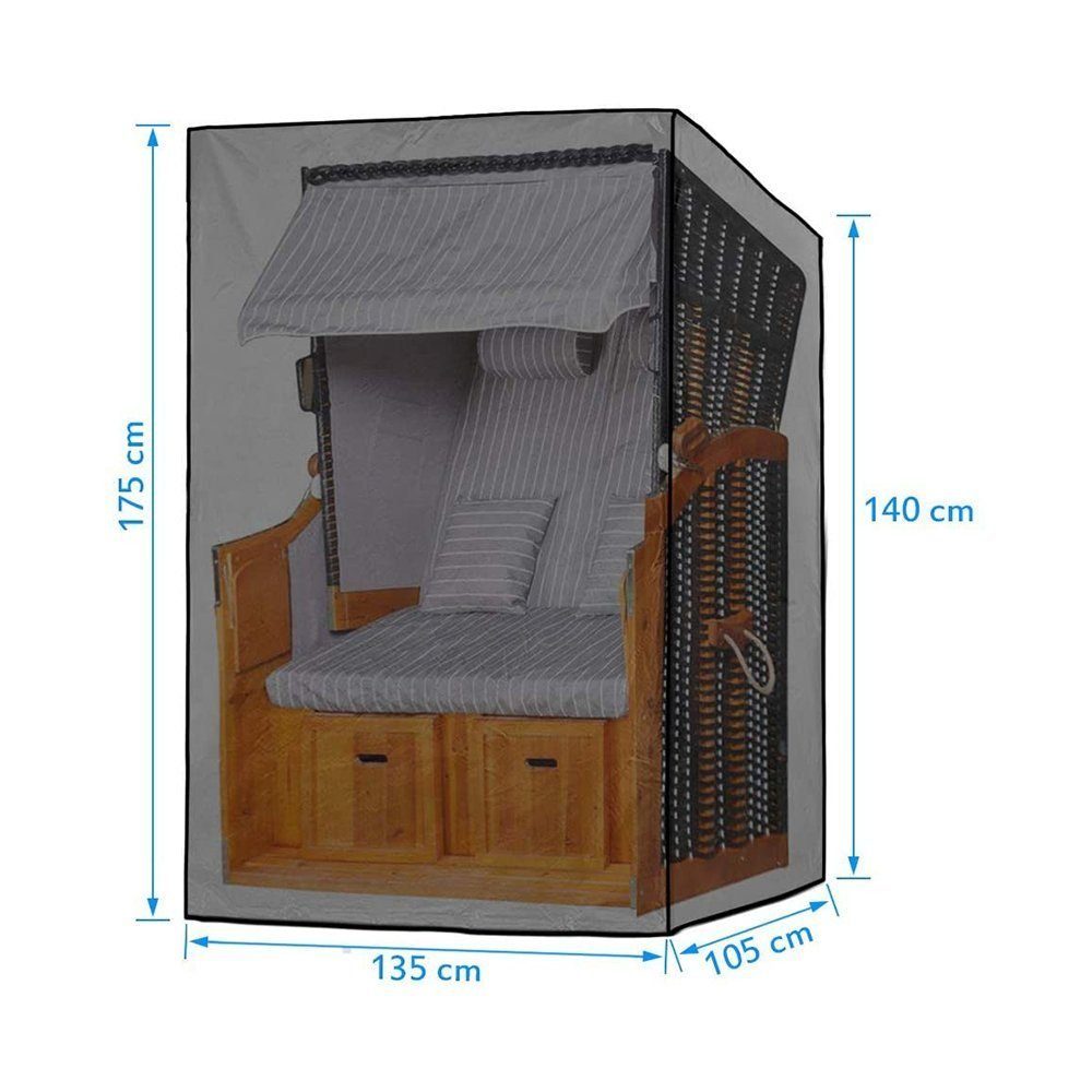 wasserdichte 105 x Strandkorb-Schutzhülle 175 x Strandkorbbezug cm) (135 TUABUR und Strandkorbbezug