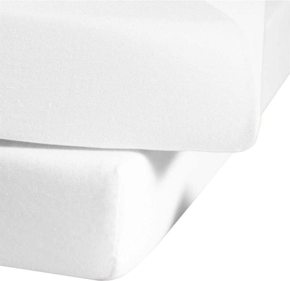 fleuresse Spannbettlaken Jenny C aus feinfädigem Mako-Jersey, Single-Jersey, Gummizug: rundum, (1 Stück), für Matratzen bis 23 cm Höhe – Bild 2 von 5