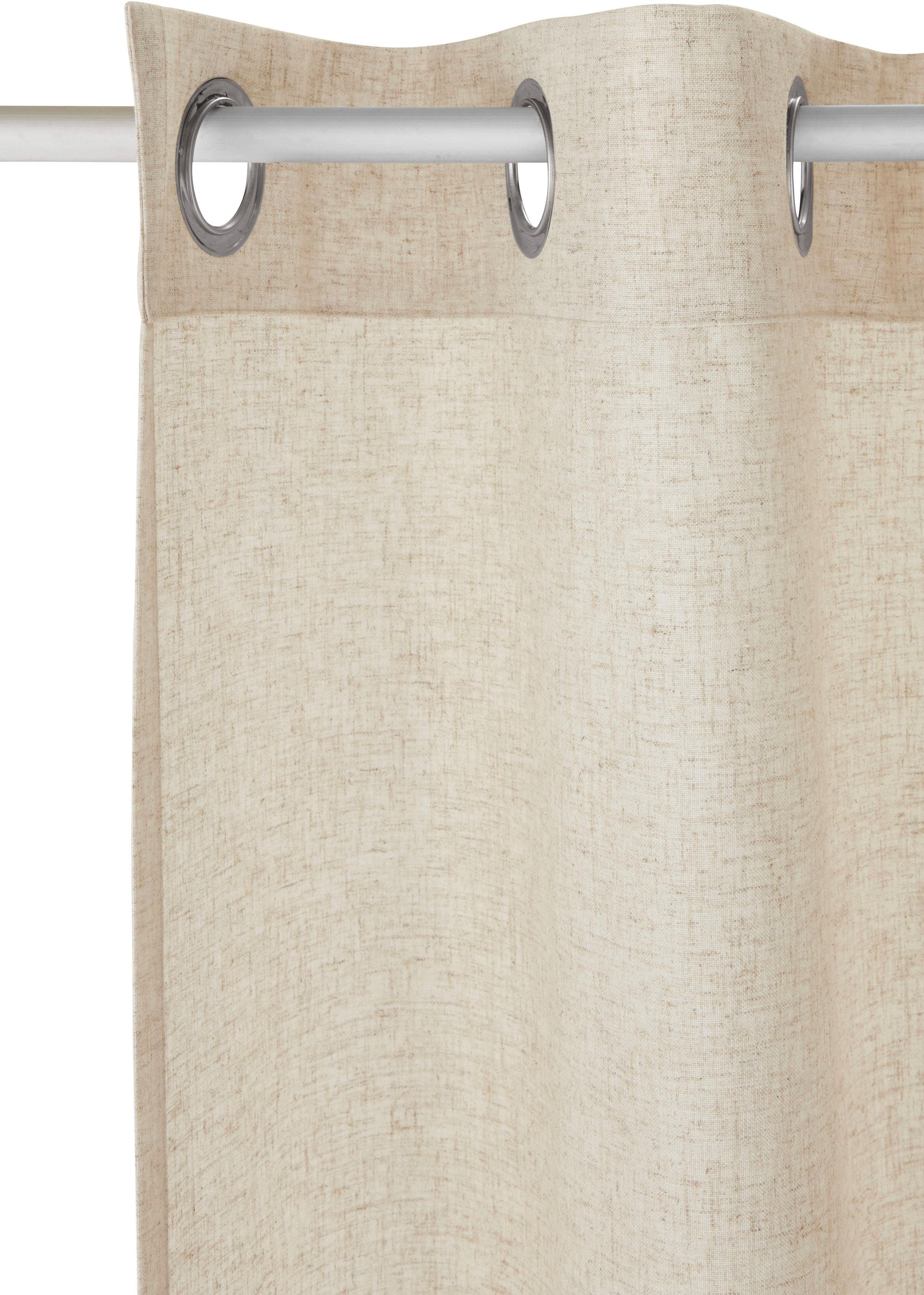 OTTO home Gardine Rudy, 1 Stück, Halbtransparent (1 St), Ösen, transparent, Halbtransparent, Leinenlook, Polyester-Leinen-Mischung – Bild 5 von 5