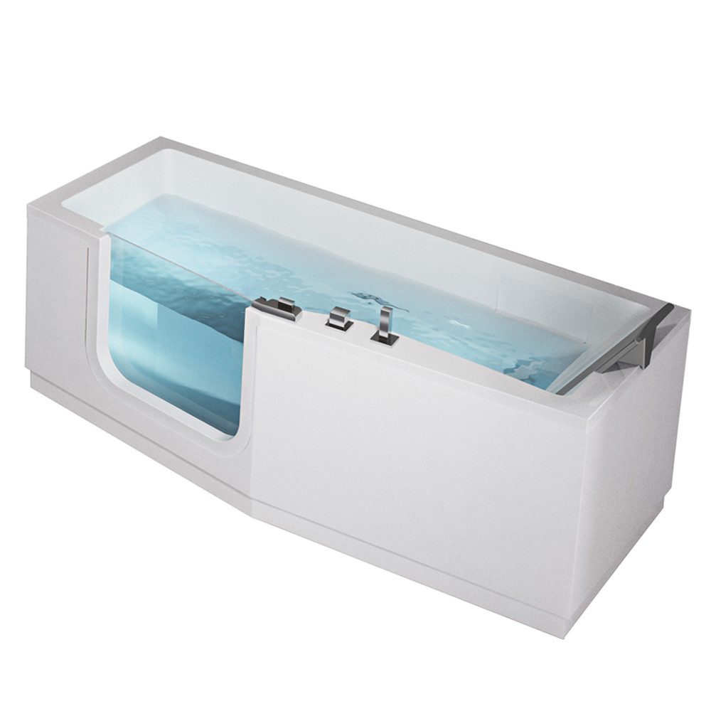 HAK Badewanne ELEGANZ Badewanne mit Tür 180x75/80cm Ausführung Links