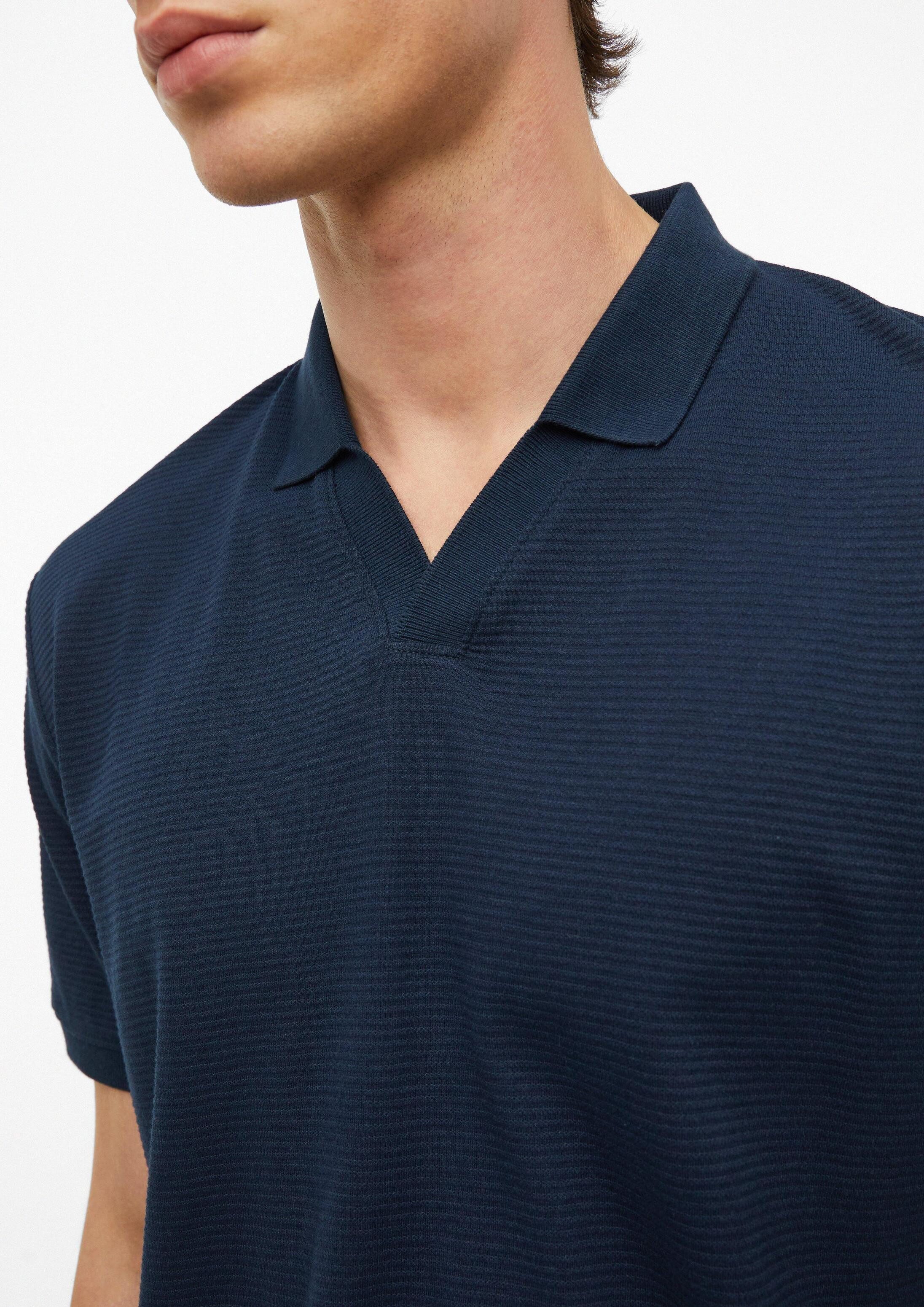 s.Oliver Kurzarmshirt Polo-Shirt Poloshirt mit Strukturstreifen – Bild 4 von 5
