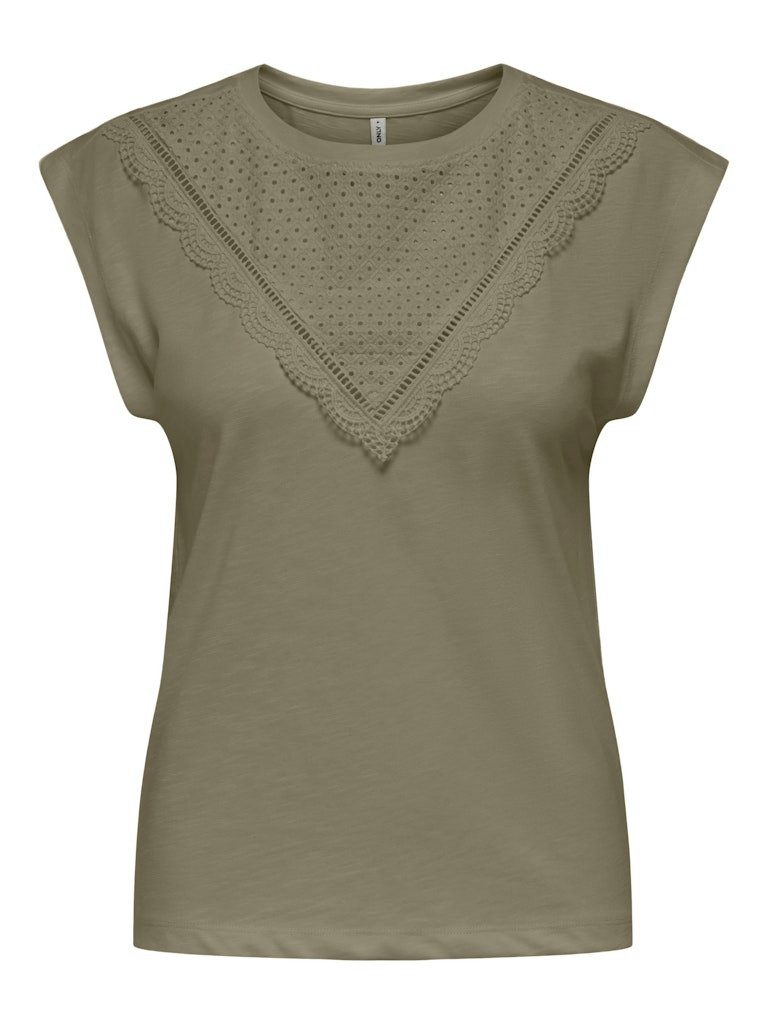 Blusentop ONLDELIA LIFE S/L O-NECK MIX TOP BO