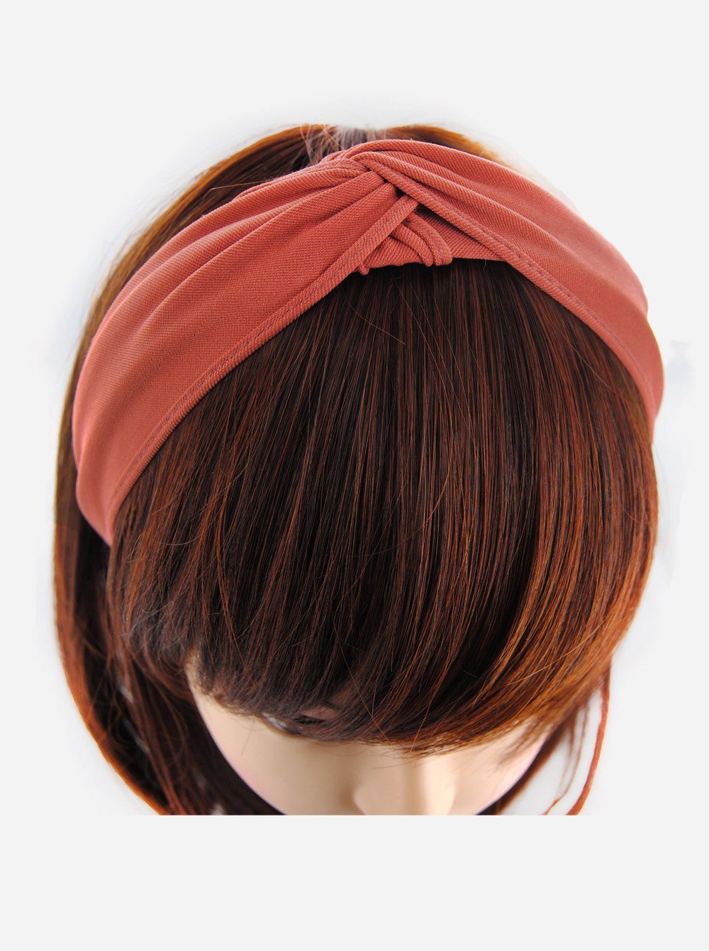 axy Haarreif Breiter Haarreif mit raffinierten Knoten, Vintage Klassik-Look Damen Haareifen Haarband Rot