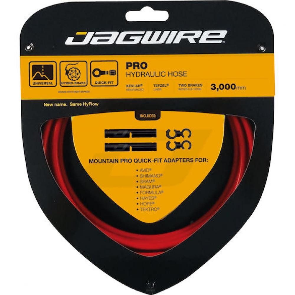 Jagwire Scheibenbremse Jagwire Pro Hydraulic Bremsleitung 3000 mm Rot - Kevlar-verstärkt mit