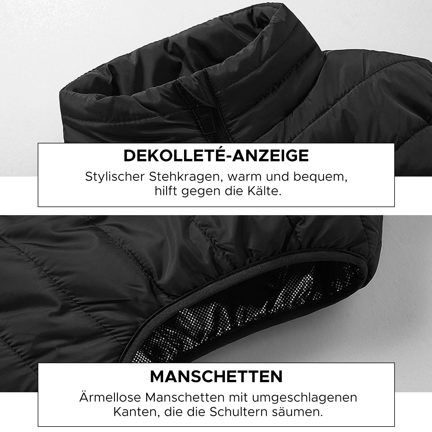 Refttenw Funktionsweste gefütterte Heizweste Beheizbare Weste mit einstellbar 3 Stufen 9 Heizzonen (unabhängige steuerung beim Bauch- und Rückenbereich)