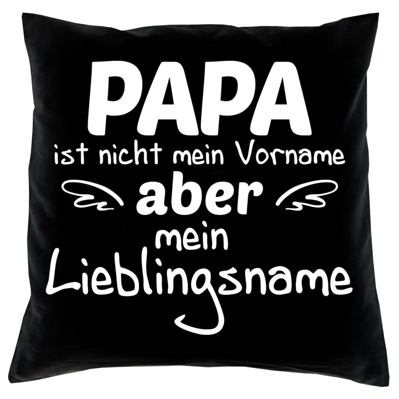 Väter & für Geschenkidee Kissen für schwarz Papa Soreso® Papa, Weltbesten den Lieblingsname Geschenke Dekokissen Urkunde