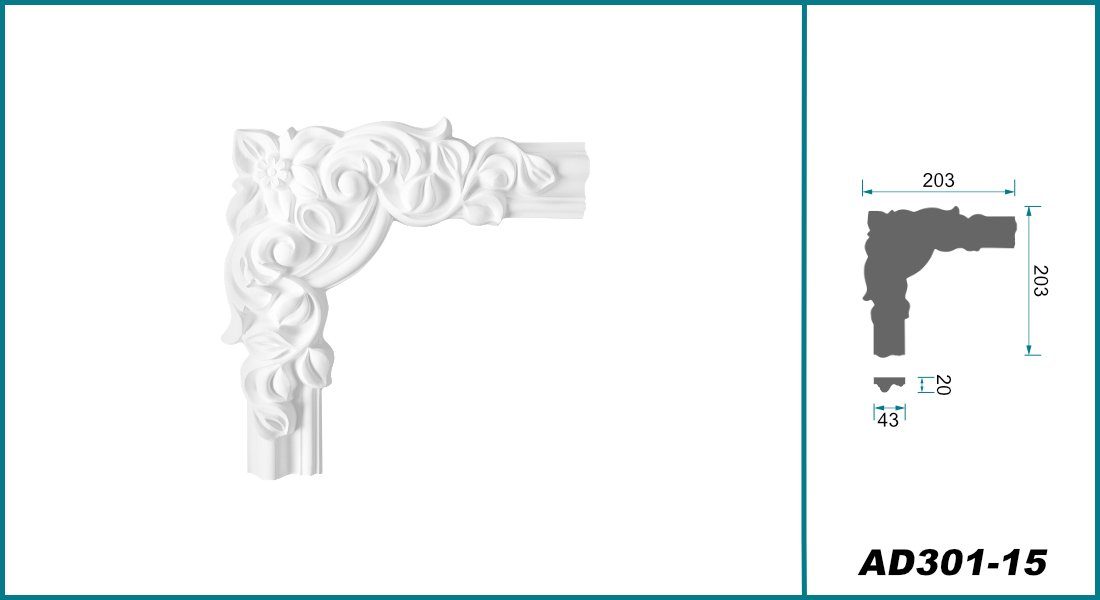 Hexim Perfect Stuckleiste AD301-15, Wand- und Deckenumrandung aus PU - Segm günstig online kaufen