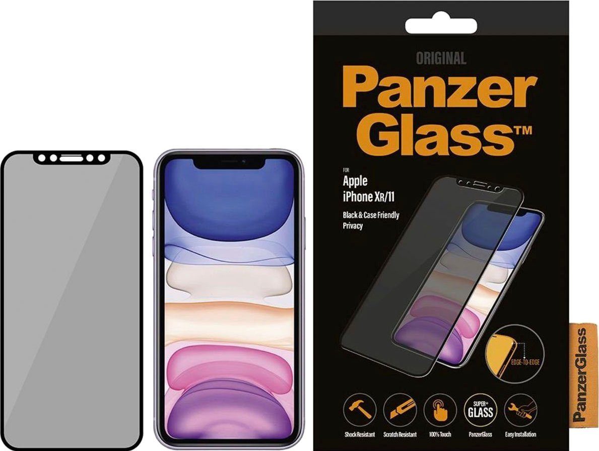 PanzerGlass Displayschutzglas Privacy Case Friendly Apple iPhone XR/11 für Apple iPhone XR/11