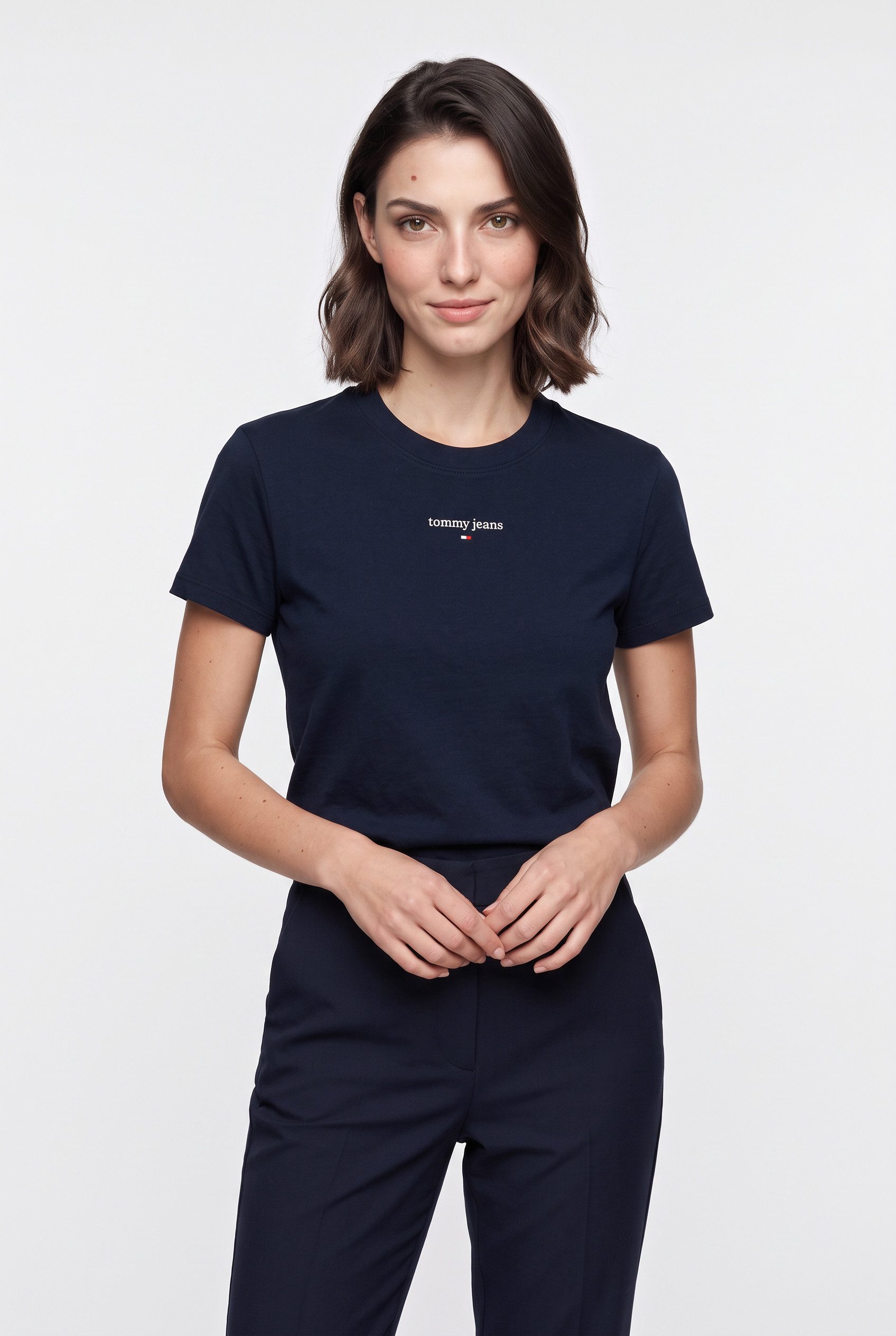 Tommy Jeans Rundhalsshirt TJW REG CLASSIC LOGO SS TEE Baumwollmischung