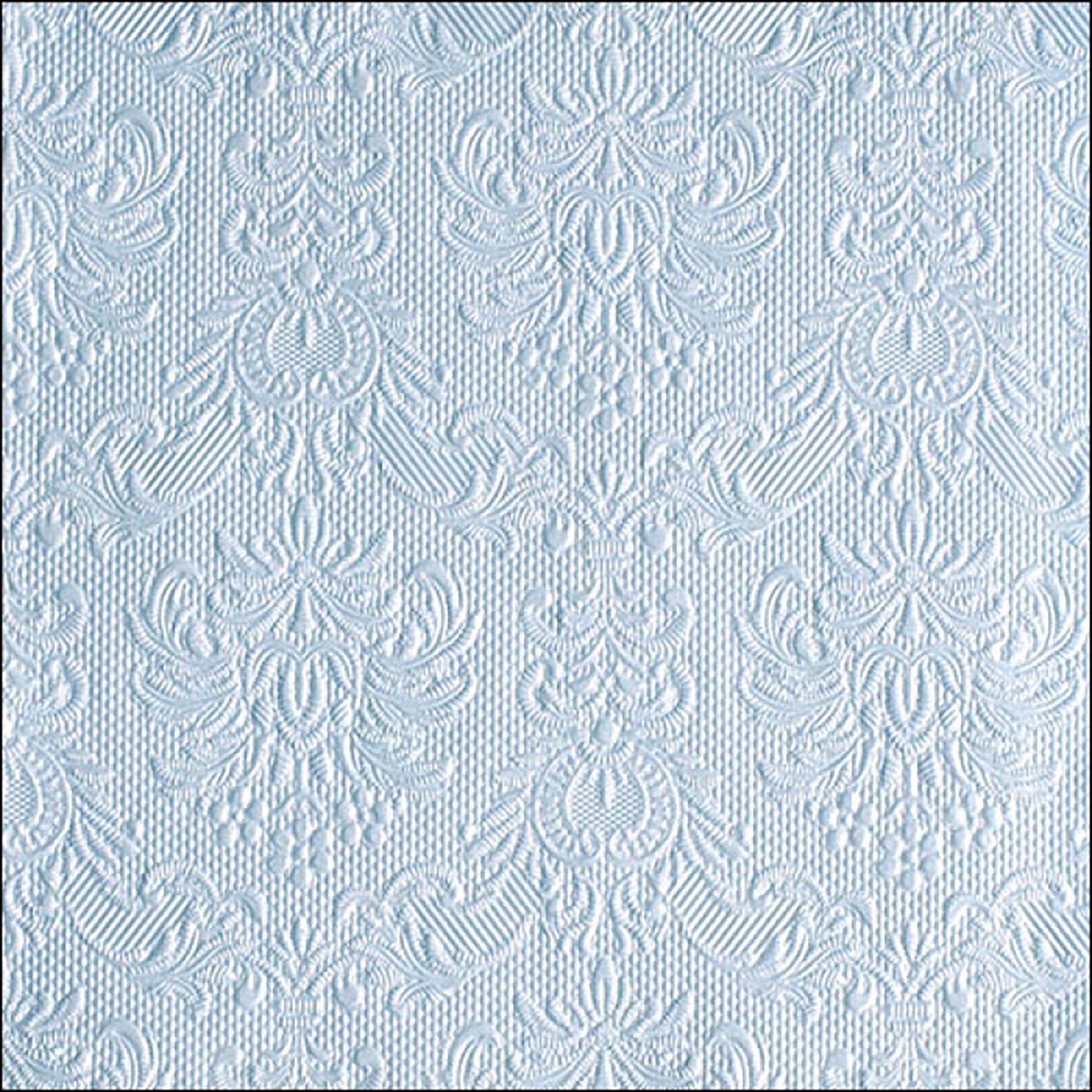 Ambiente Luxury Paper Products Papierserviette, Servietten Papier 33x33cm Elegance geprägt 15 Stück Hellblau