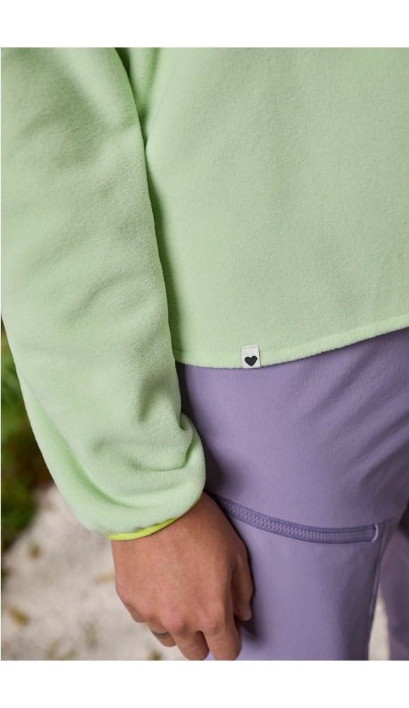 Maloja Fleecepullover MeltinaM (Half Zip, atmungsaktiv) dunkelgrün/blume Damen