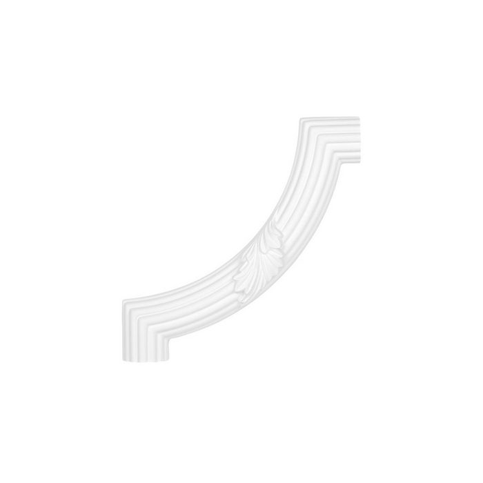 Hexim Perfect Stuckleiste AC211-12 Wand- und Deckenumrandung aus PU - Segment als Ergänzung zur Flachleiste hart & stoßfest weiß - Spiegelrahmen