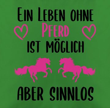 Shirtracer Dekokissen Ein Leben ohne Pferd ist möglich aber sinnlos, Pferd