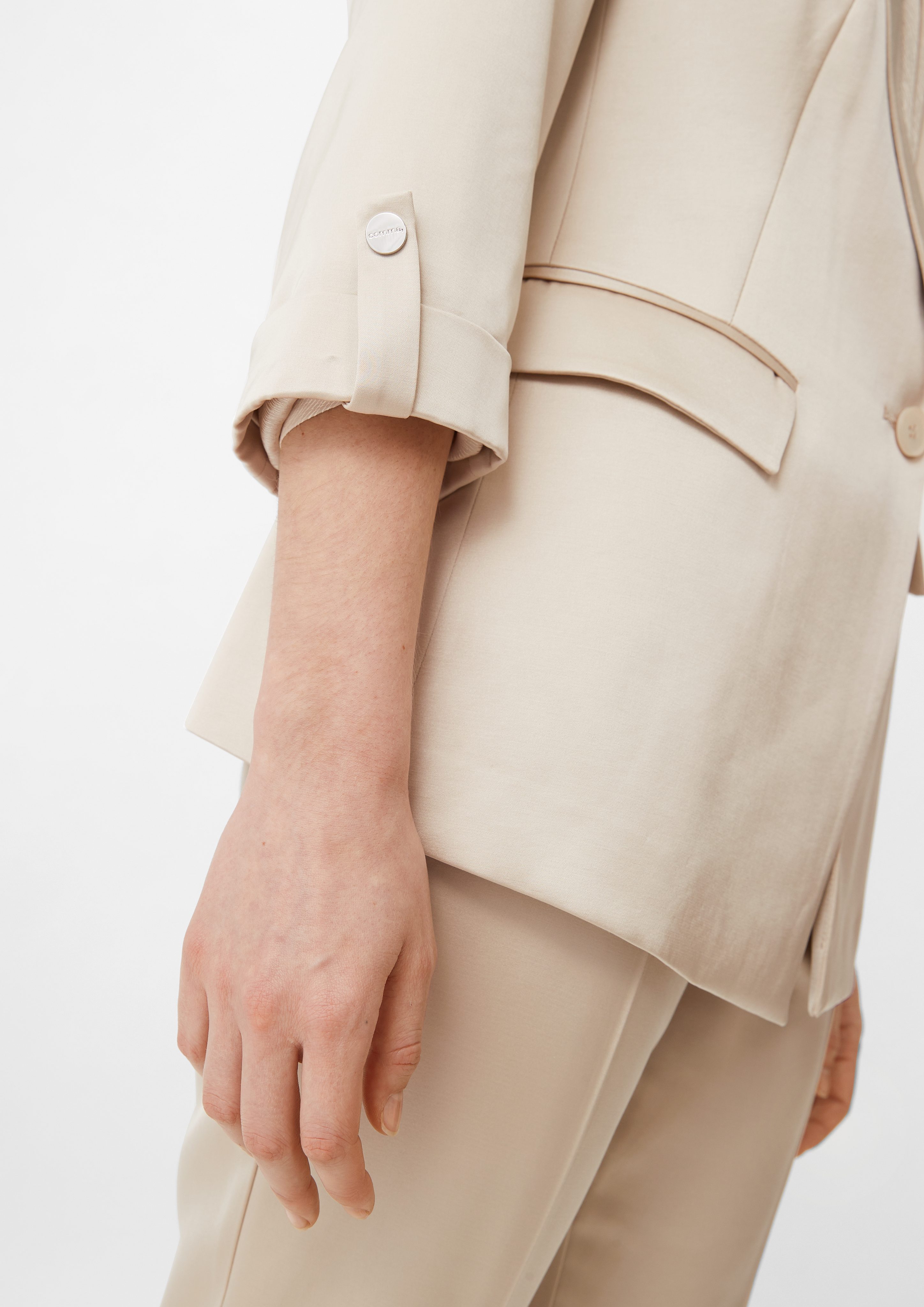 Comma Blusenblazer Satinierter Blazer mit 3/4-Ärmel günstig online kaufen
