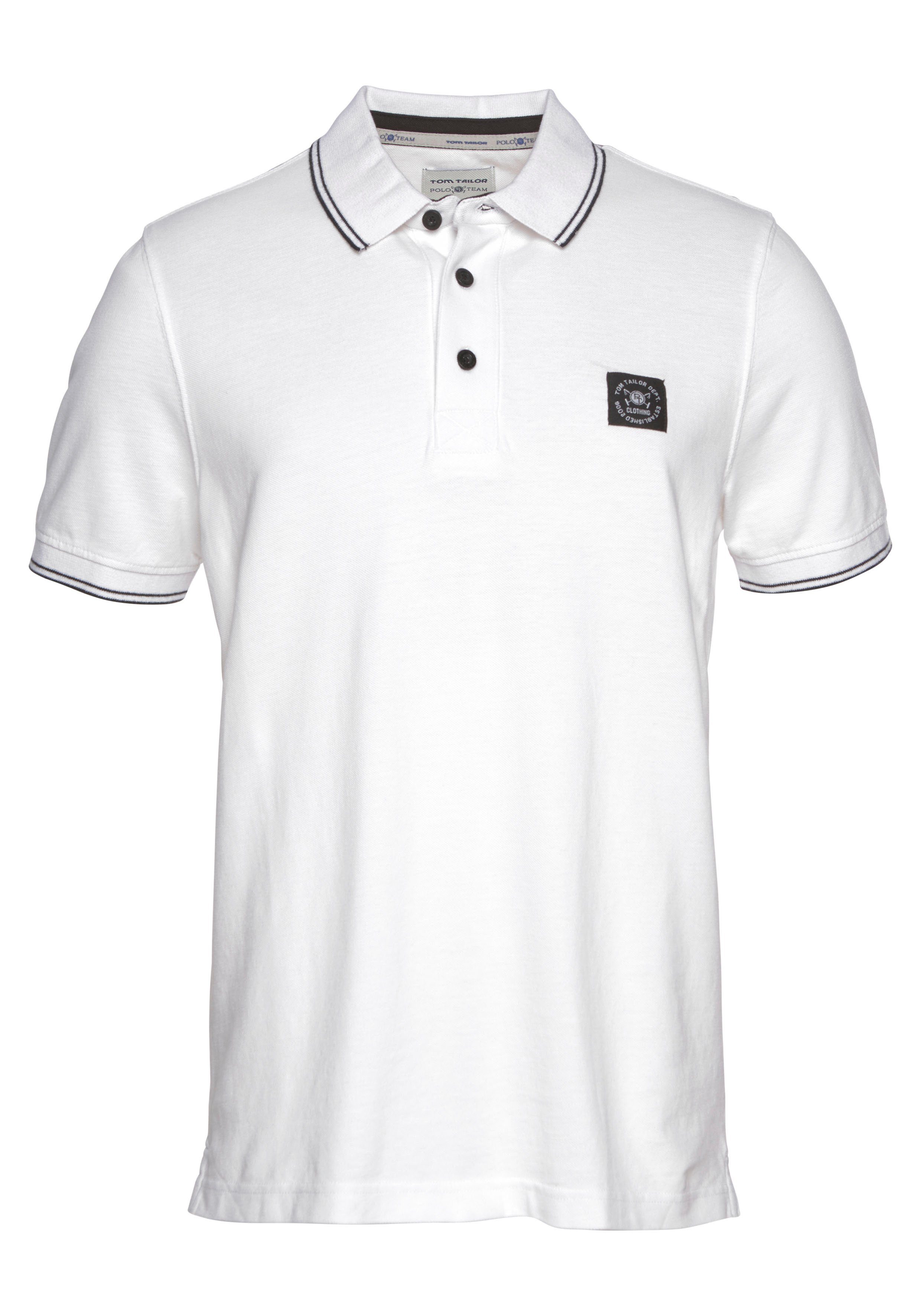 Polo Team Markenlabel TAILOR weiß mit Poloshirt TOM