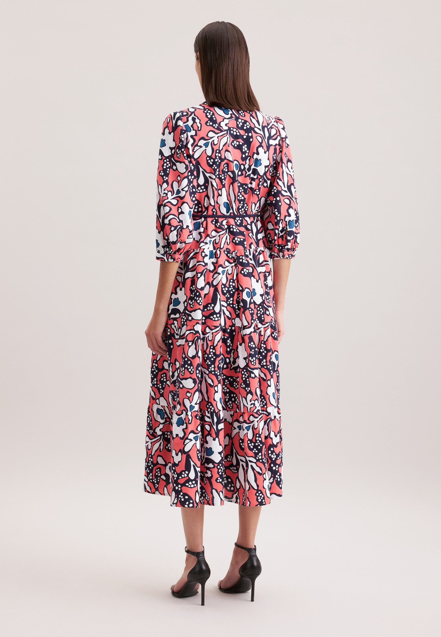 seidensticker Sommerkleid Schwarze Rose 7/8-Arm V-Neck günstig online kaufen