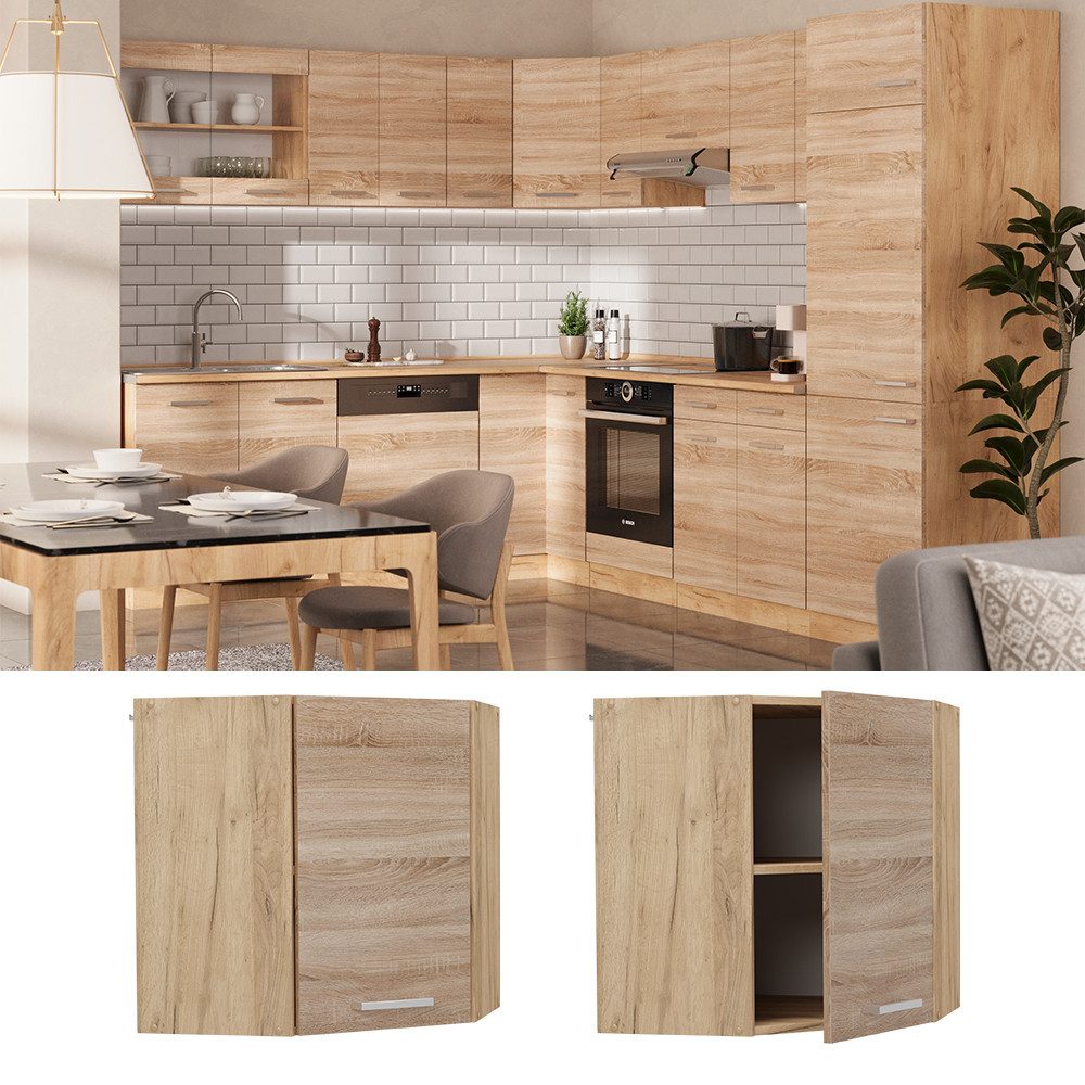 Vicco Eckhängeschrank R-Line, Sonoma/Goldkraft Eiche, 57 günstig online kaufen