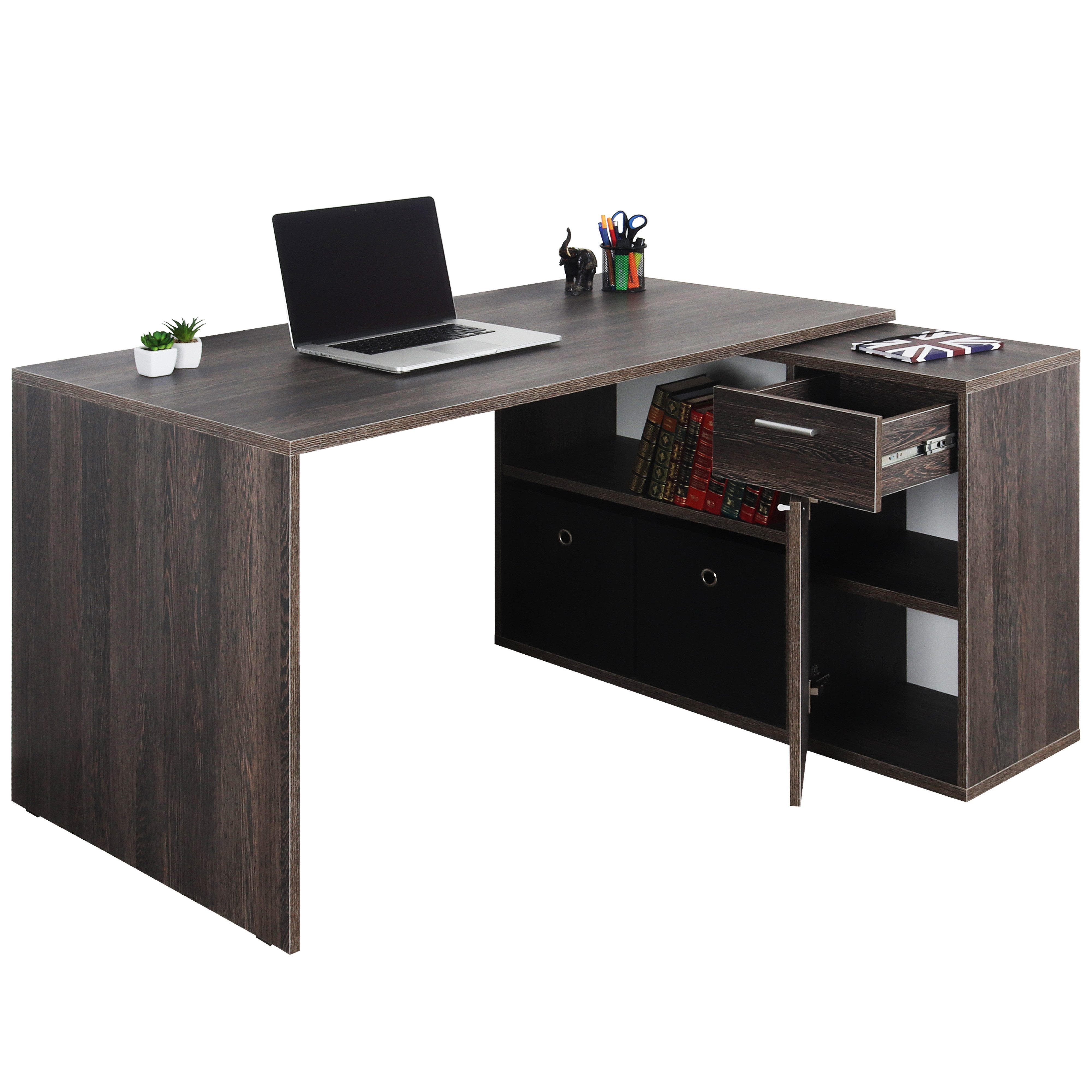 RICOO Eckschreibtisch WM083-VW (1-St), Schreibtisch Bürotisch Ecke für Kind günstig online kaufen