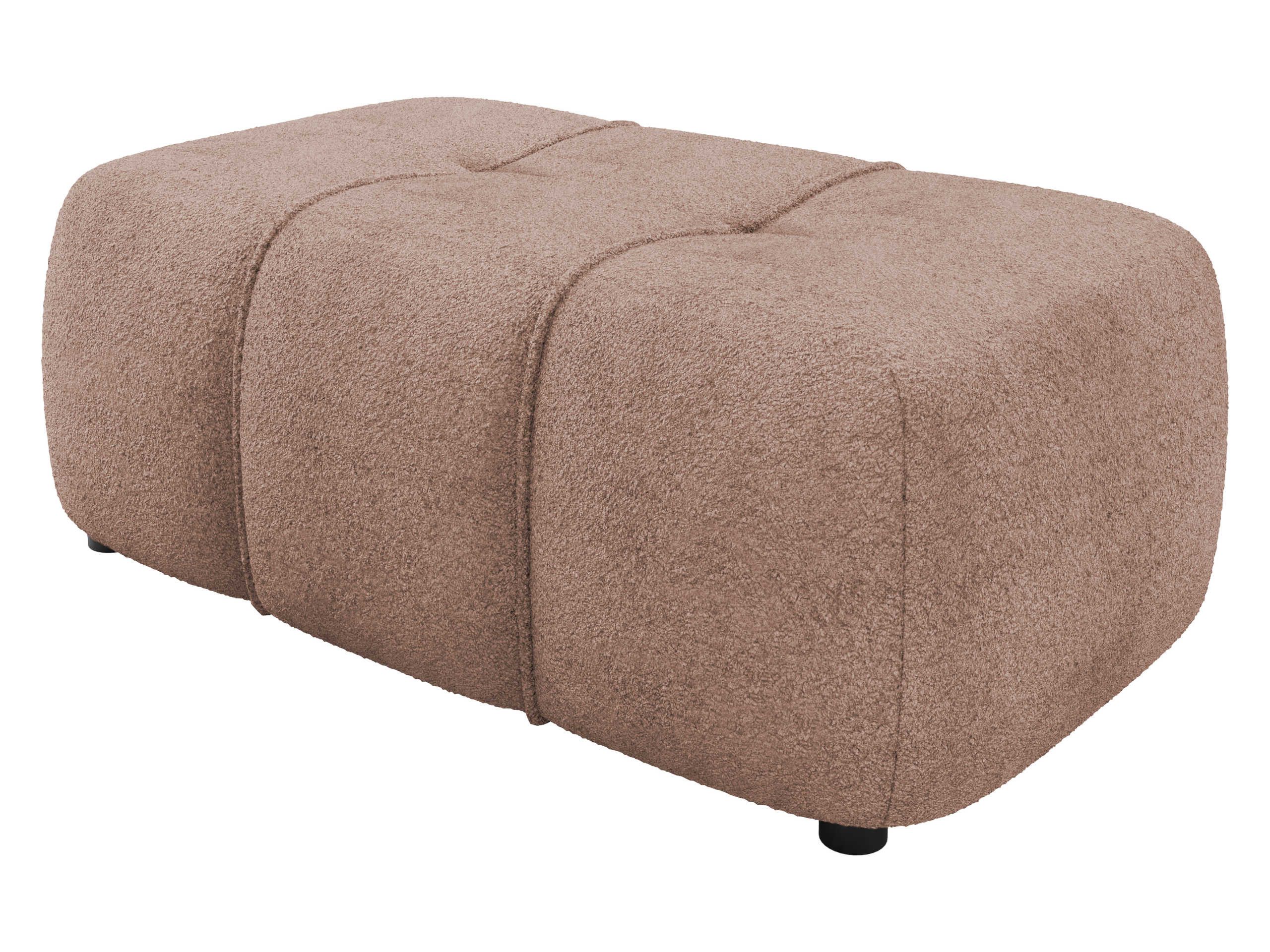 MIRJAN24 Polsterhocker Fetrinu Boucle, 93x62x38 cm, Schwarze Füße