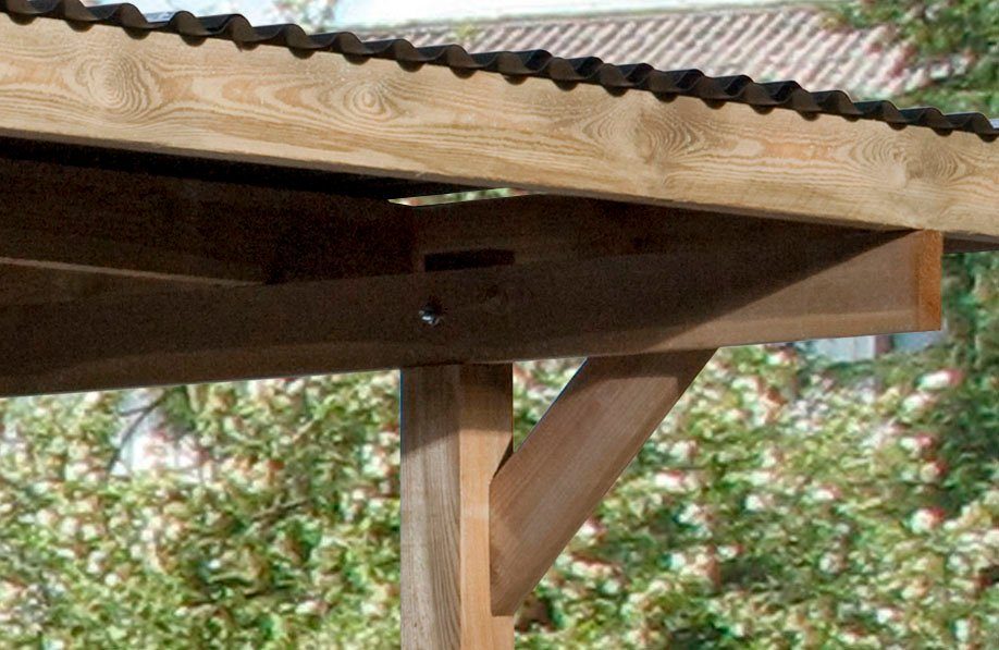 weka Einzelcarport 606 A Gr.2, BxT: 300x600 cm, 217,5 cm Einfahrtshöhe, mit  Rundbogen