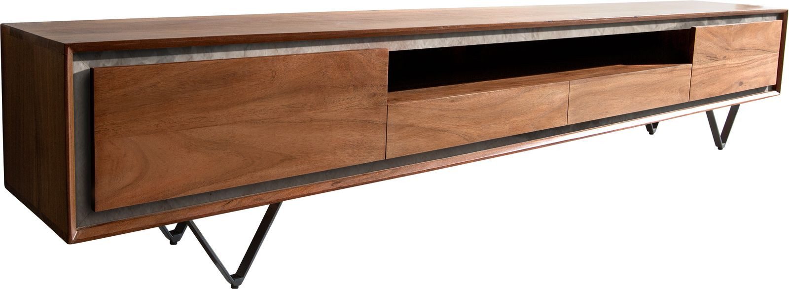 DELIFE Lowboard Stonegrace, Akazie Braun 240 günstig online kaufen