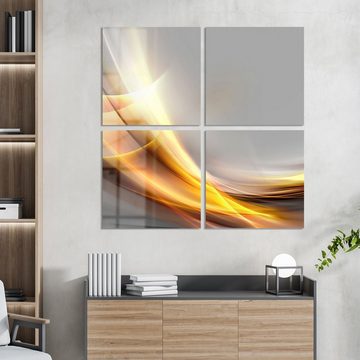 DEQORI Glasbild 'Glänzende Lichtreflexe', 'Glänzende Lichtreflexe', Glas Wandbild Bild schwebend modern