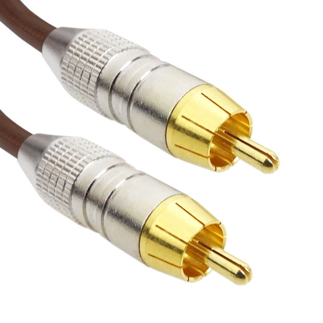 RØDE Rode Cinch-Kabel RCA Kabel 2x Stecker Braun 3m Audio-Kabel, (300 cm), Hochqualitative Signalübertragung