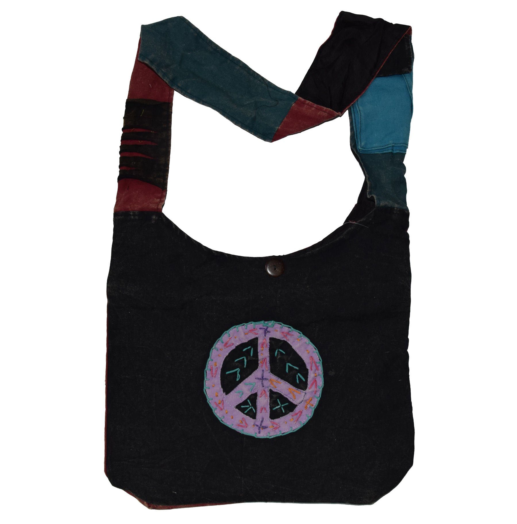 SIMANDRA Umhängetasche Patchwork Tasche bestickt, zum Umhängen